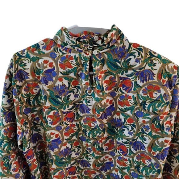 Notations Vintage Mock Neck Blouse - Picture 8 of 16